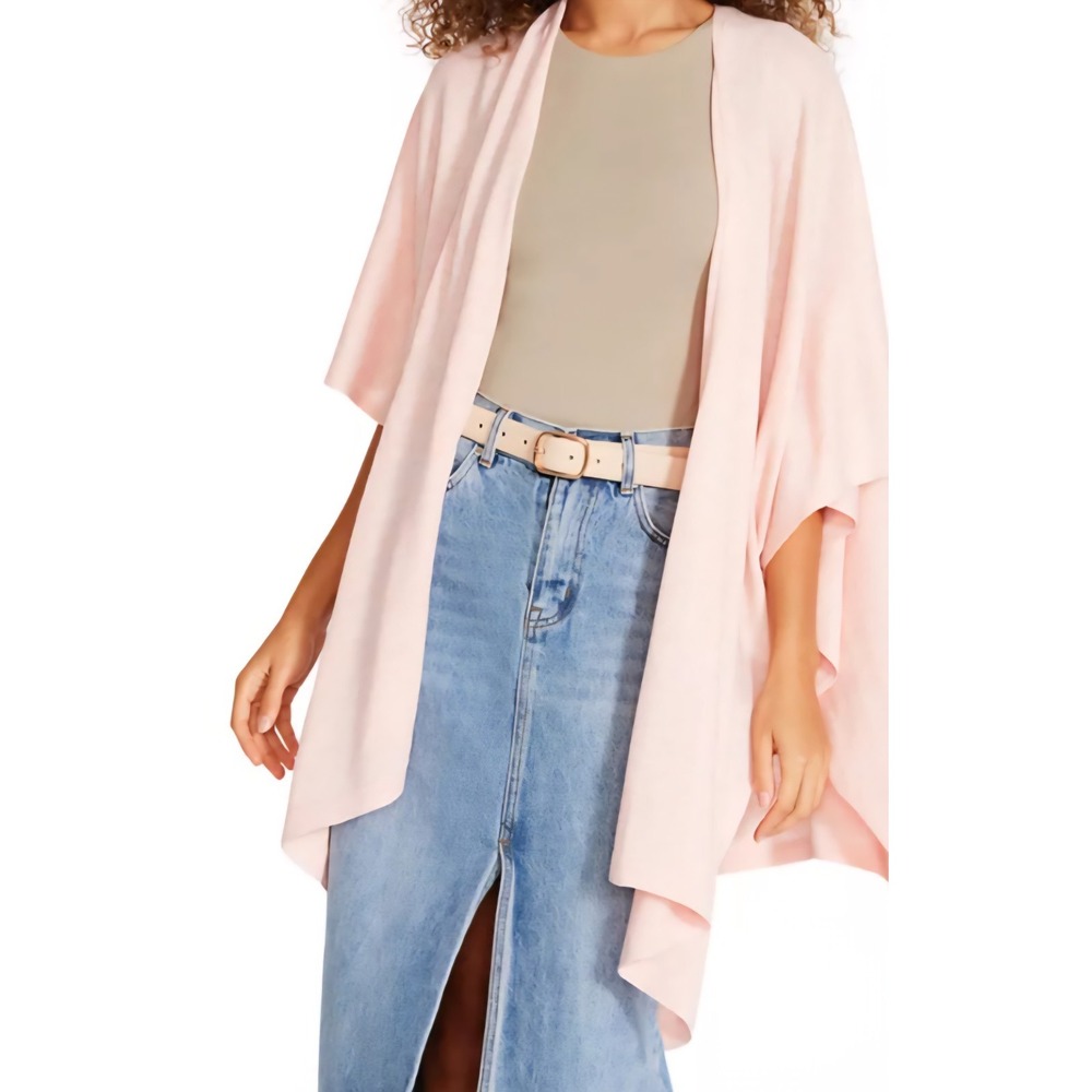 Anne Klein Women's Everyday Lightweight Ruana Color Pink OSFM